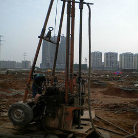 China Equipamento de perfuração portátil geotécnical da água do reboque de 2 rodas com bomba de lama fornecedor